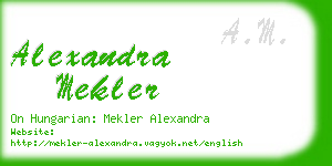 alexandra mekler business card